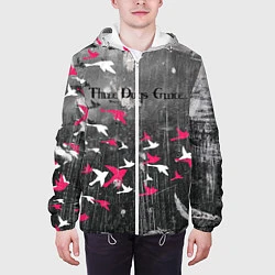 Куртка с капюшоном мужская Three Days Grace art, цвет: 3D-белый — фото 2