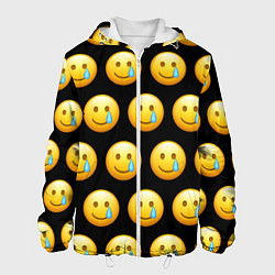 Куртка с капюшоном мужская New Emoji, цвет: 3D-белый
