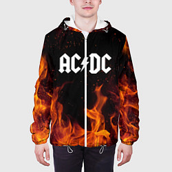 Куртка с капюшоном мужская AC DC, цвет: 3D-белый — фото 2