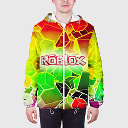 Куртка с капюшоном мужская Роблокс, цвет: 3D-белый — фото 2