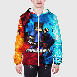 Куртка с капюшоном мужская Minecraft Майнкрафт, цвет: 3D-белый — фото 2