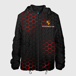 Куртка с капюшоном мужская PORSCHE, цвет: 3D-черный