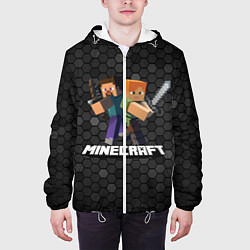 Куртка с капюшоном мужская Minecraft Майнкрафт, цвет: 3D-белый — фото 2