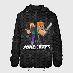 Куртка с капюшоном мужская Minecraft Майнкрафт, цвет: 3D-черный