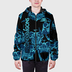 Куртка с капюшоном мужская Imagine Dragons, цвет: 3D-черный — фото 2