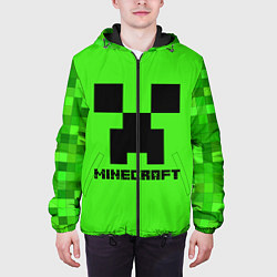 Куртка с капюшоном мужская MINECRAFT, цвет: 3D-черный — фото 2