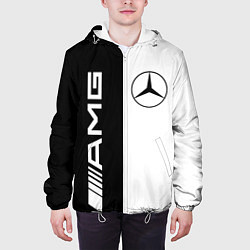 Куртка с капюшоном мужская MERCEDES AMG цвета 3D-белый — фото 2