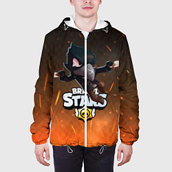 Куртка с капюшоном мужская Brawl Stars Crow Ворон, цвет: 3D-белый — фото 2