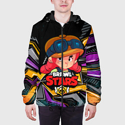 Куртка с капюшоном мужская Jessie brawl stars, цвет: 3D-черный — фото 2