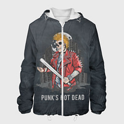Куртка с капюшоном мужская Punk??s Not Dead, цвет: 3D-белый