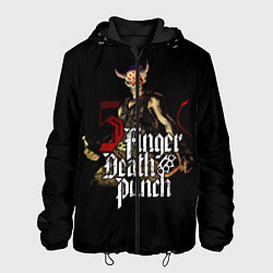 Куртка с капюшоном мужская Five Finger Death Punch, цвет: 3D-черный