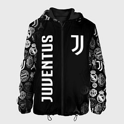 Куртка с капюшоном мужская JUVENTUS, цвет: 3D-черный