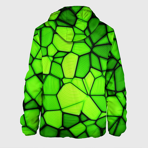 Мужская куртка Зеленая мозаика / 3D-Белый – фото 2