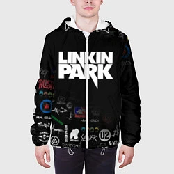 Куртка с капюшоном мужская LINKIN PARK, цвет: 3D-белый — фото 2