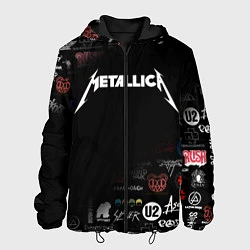 Куртка с капюшоном мужская Metallica, цвет: 3D-черный