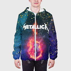 Куртка с капюшоном мужская Metallicaспина, цвет: 3D-белый — фото 2