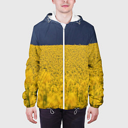 Куртка с капюшоном мужская Рапсовое поле, цвет: 3D-белый — фото 2