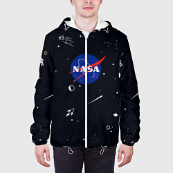 Куртка с капюшоном мужская NASA, цвет: 3D-белый — фото 2