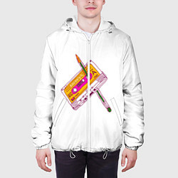 Куртка с капюшоном мужская 90s, цвет: 3D-белый — фото 2