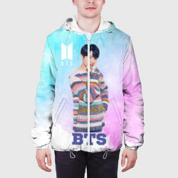 Куртка с капюшоном мужская BTS, цвет: 3D-белый — фото 2