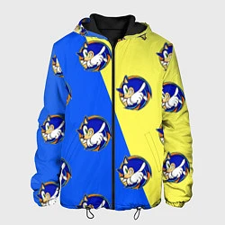Куртка с капюшоном мужская Sonic - Соник, цвет: 3D-черный