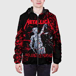Куртка с капюшоном мужская Metallica, цвет: 3D-черный — фото 2