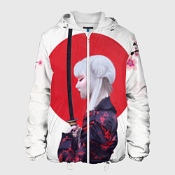 Куртка с капюшоном мужская Самурай, цвет: 3D-белый
