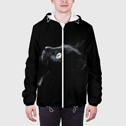 Куртка с капюшоном мужская Кот, цвет: 3D-белый — фото 2
