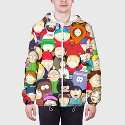 Куртка с капюшоном мужская South Park персонажи, цвет: 3D-белый — фото 2