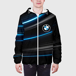 Куртка с капюшоном мужская BMW, цвет: 3D-белый — фото 2