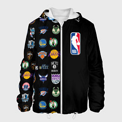 Куртка с капюшоном мужская NBA Team Logos 2, цвет: 3D-белый