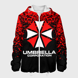 Куртка с капюшоном мужская Umbrella Corporation, цвет: 3D-белый