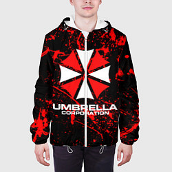 Куртка с капюшоном мужская Umbrella Corporation, цвет: 3D-белый — фото 2