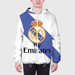 Куртка с капюшоном мужская Реал, цвет: 3D-белый — фото 2