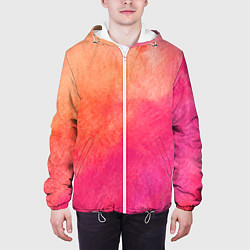Куртка с капюшоном мужская Краски, цвет: 3D-белый — фото 2