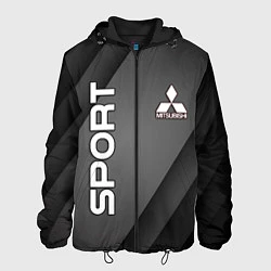 Куртка с капюшоном мужская MITSUBISH SPORT, цвет: 3D-черный
