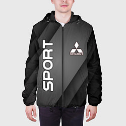 Куртка с капюшоном мужская MITSUBISH SPORT, цвет: 3D-черный — фото 2