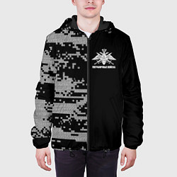Куртка с капюшоном мужская Пограничные Войска, цвет: 3D-черный — фото 2