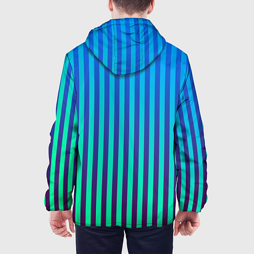 Мужская куртка Пикси полосы / 3D-Черный – фото 4