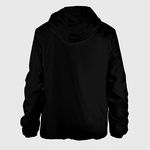 Мужская куртка Пионы на чёрном / 3D-Белый – фото 2