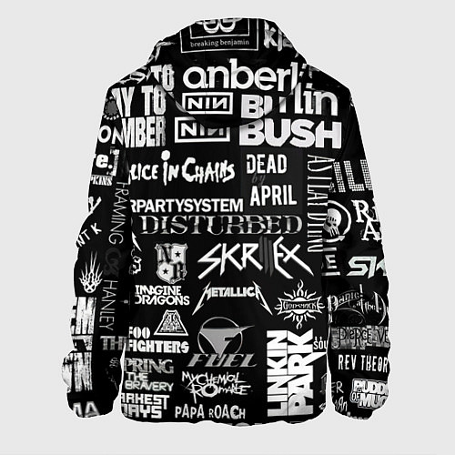 Мужская куртка Рок группы / 3D-Белый – фото 2