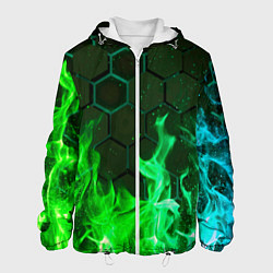 Куртка с капюшоном мужская Fire, цвет: 3D-белый