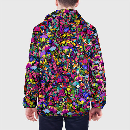Мужская куртка Мистические цветы / 3D-Черный – фото 4