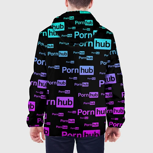 Мужская куртка PornHub / 3D-Черный – фото 4