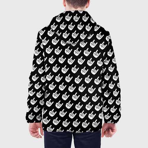 Мужская куртка Паттерн Рок коза / 3D-Черный – фото 4