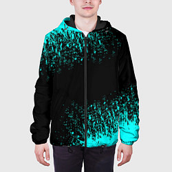 Куртка с капюшоном мужская Краска, цвет: 3D-черный — фото 2