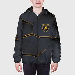 Куртка с капюшоном мужская LAMBORGHINI, цвет: 3D-черный — фото 2