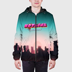 Куртка с капюшоном мужская HOTLINE MIAMI, цвет: 3D-черный — фото 2