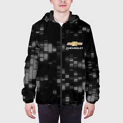 Куртка с капюшоном мужская CHEVROLET, цвет: 3D-черный — фото 2