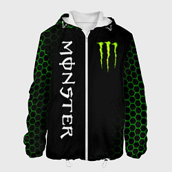 Куртка с капюшоном мужская MONSTER ENERGY, цвет: 3D-белый